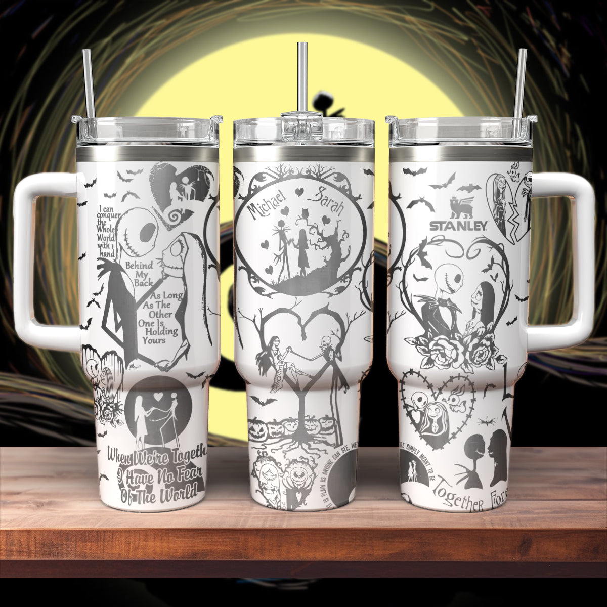 Couple Custom Name - Jack & Sally 40oz Tumbler - 408VTHNTB036