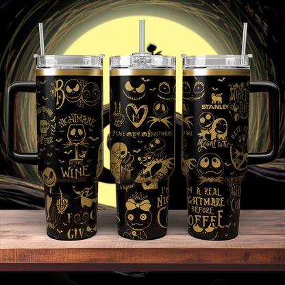 Jack and Sally Nightmare Before Xmas 40oz Tumbler - 408HLHNTB112