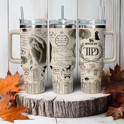 Swiftie TTPD Albums Vintage Printed Tumbler - 406HLHNTB009