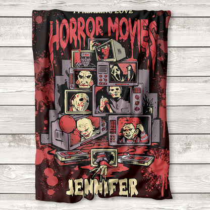 Custom Name Horror Movies Blanket - 407HLHNBL065