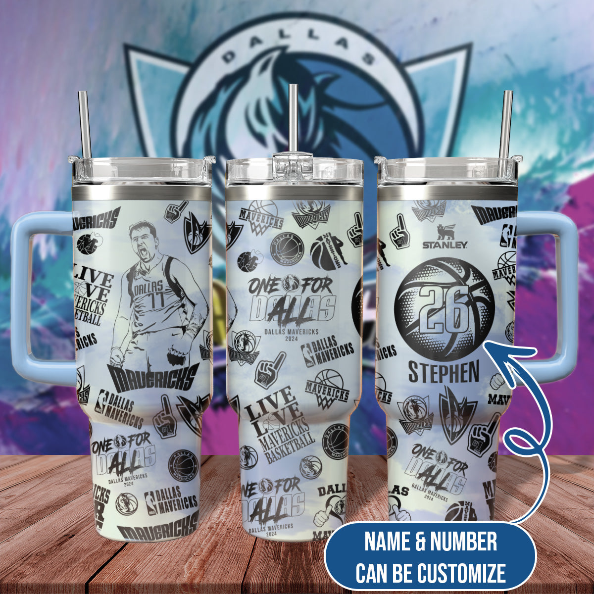 Custom Dallas Mavericks Tumbler 406TTHNTB035