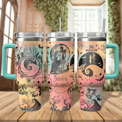 Custom Name Jack And Sally 40oz Tumbler - 408VTHNTB021