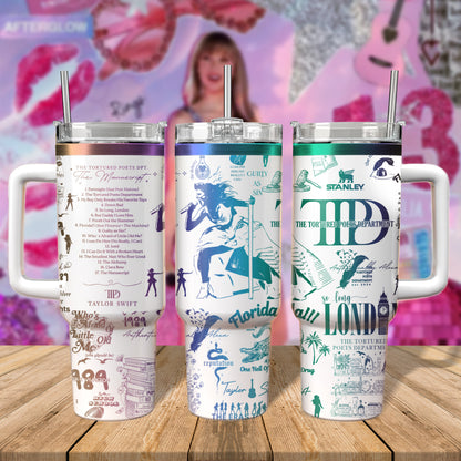 TS TTPD Swift Album Engraved Tumbler - 406TTHNTB066