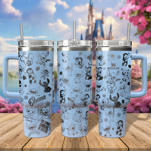 Lilo Stitch Cartoon Character Inspired Engraved Tumbler- 406TTHNTB135