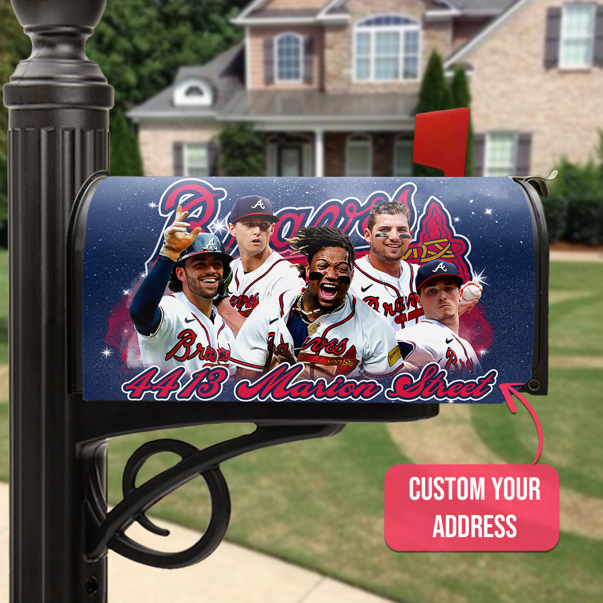 Braves Team Mailbox Cover- 406TTHNMC109