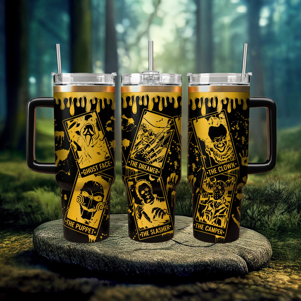 Horror Tarot Movies Characters 40oz Tumbler - 408HLHNTB080