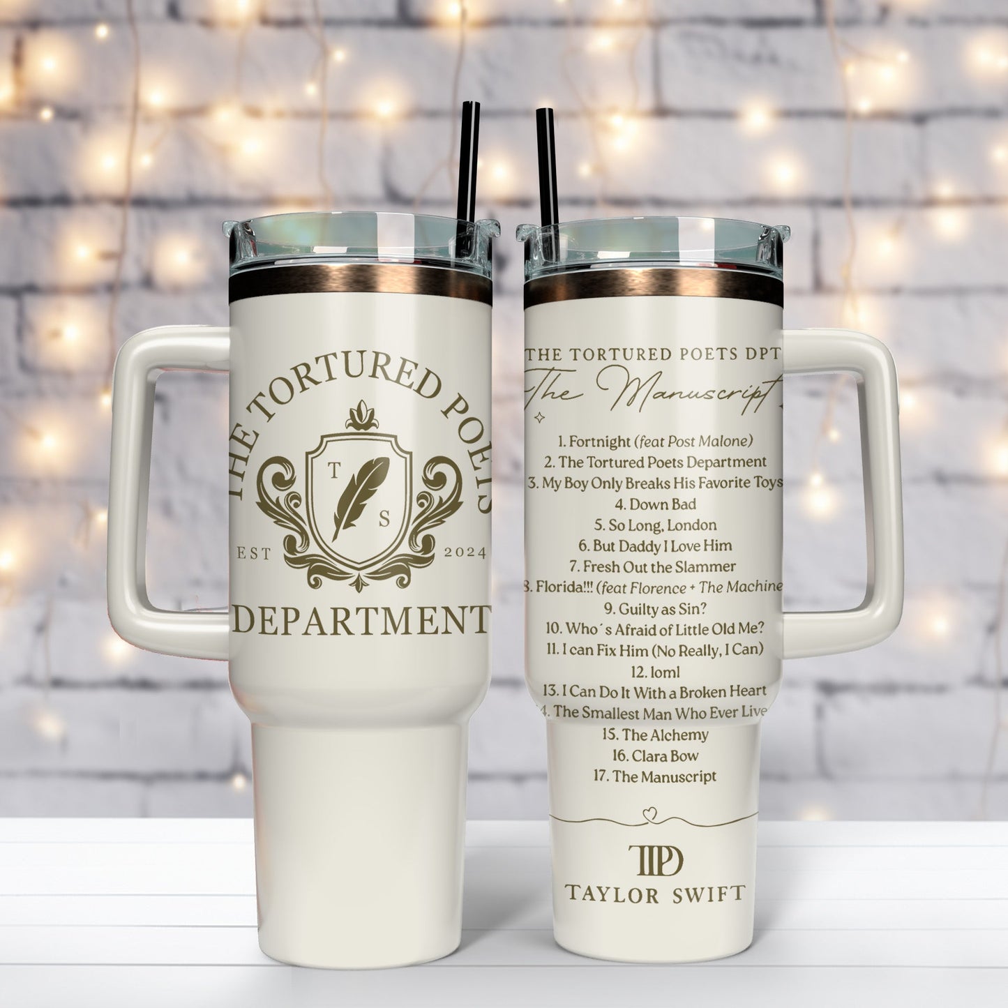 TTPD 40Oz Swiftie Tumbler TLA01 - The Tortured Poets Department