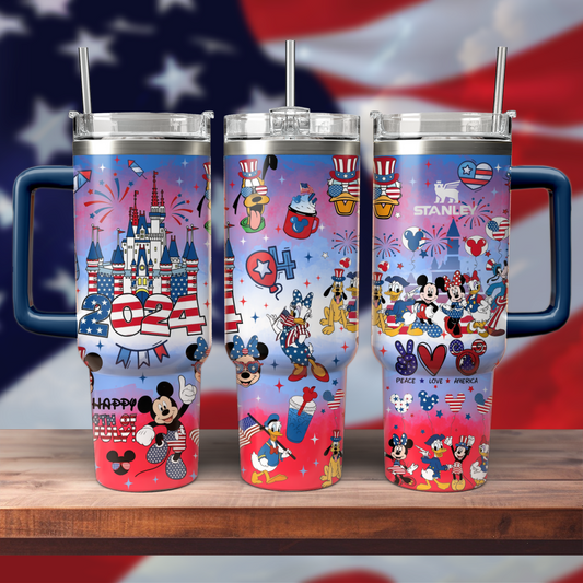 40oz DN Characters Magical Castle 4th Of July- DN Love- DTT02