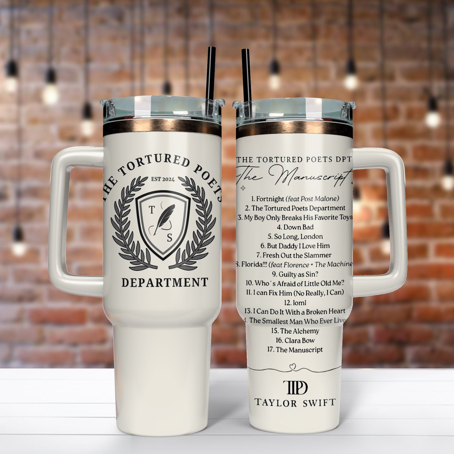 TTPD 40Oz Swiftie Tumbler TLA02 - The Tortured Poets Department