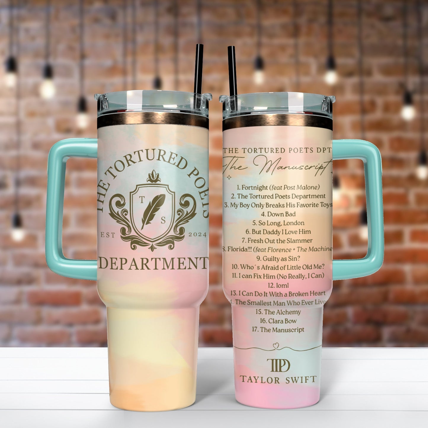 TTPD 40Oz Swiftie Tumbler TLA01 - The Tortured Poets Department