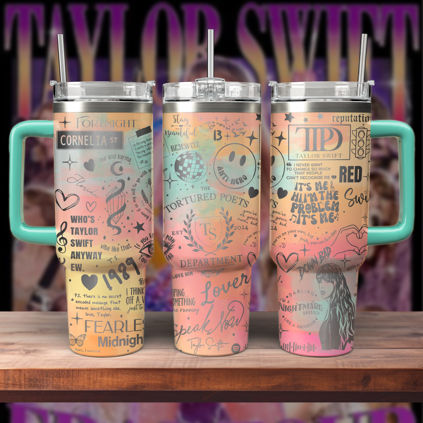 TTPD 40oz Swiftie Tumbler TLA35 - Perfect Gift For Fans