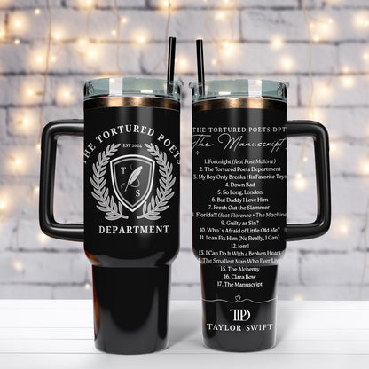 TTPD 40Oz Swiftie Tumbler TLA02 - The Tortured Poets Department