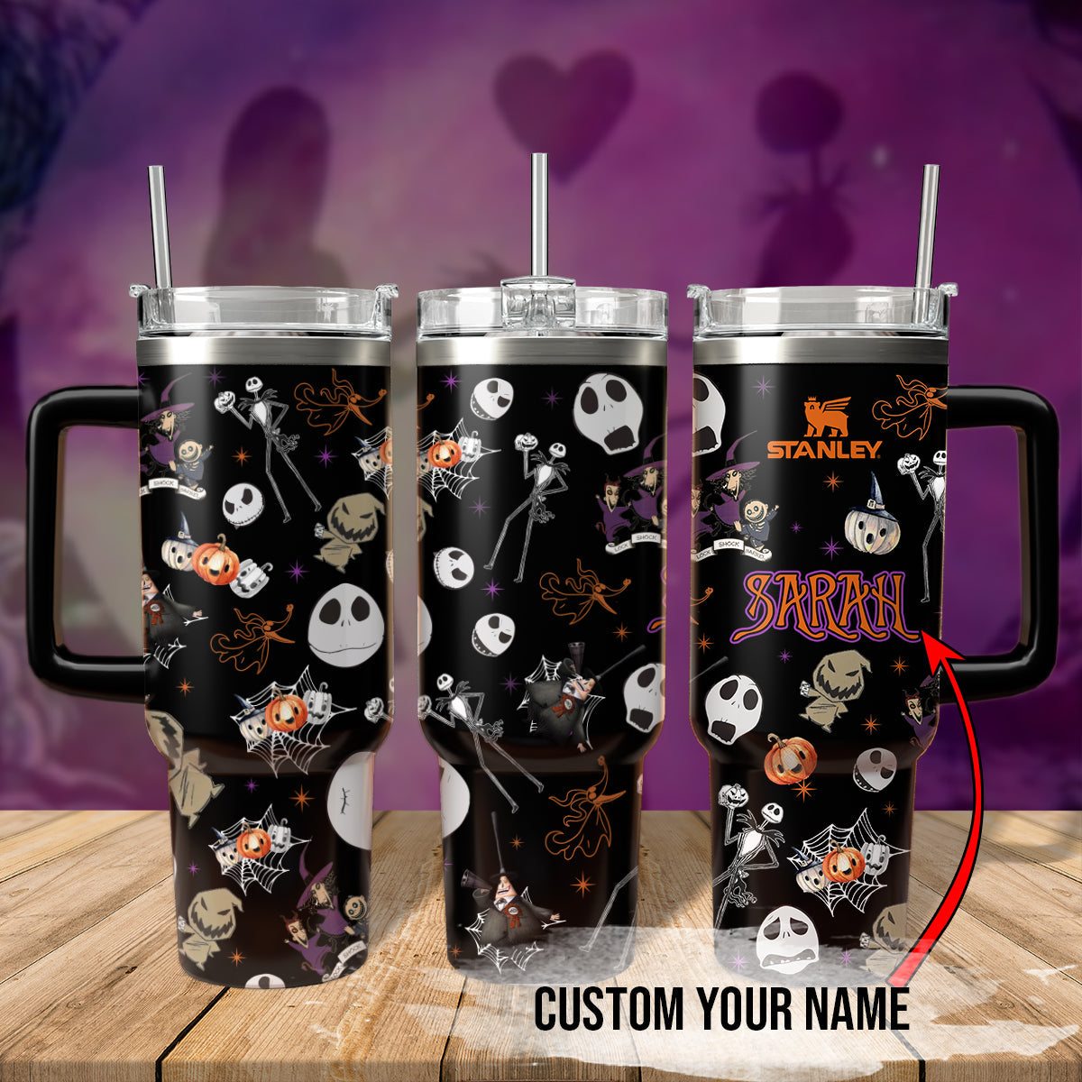 Custom Name Nightmare Before Christmas 40oz Tumbler - 408HLTLTB0100