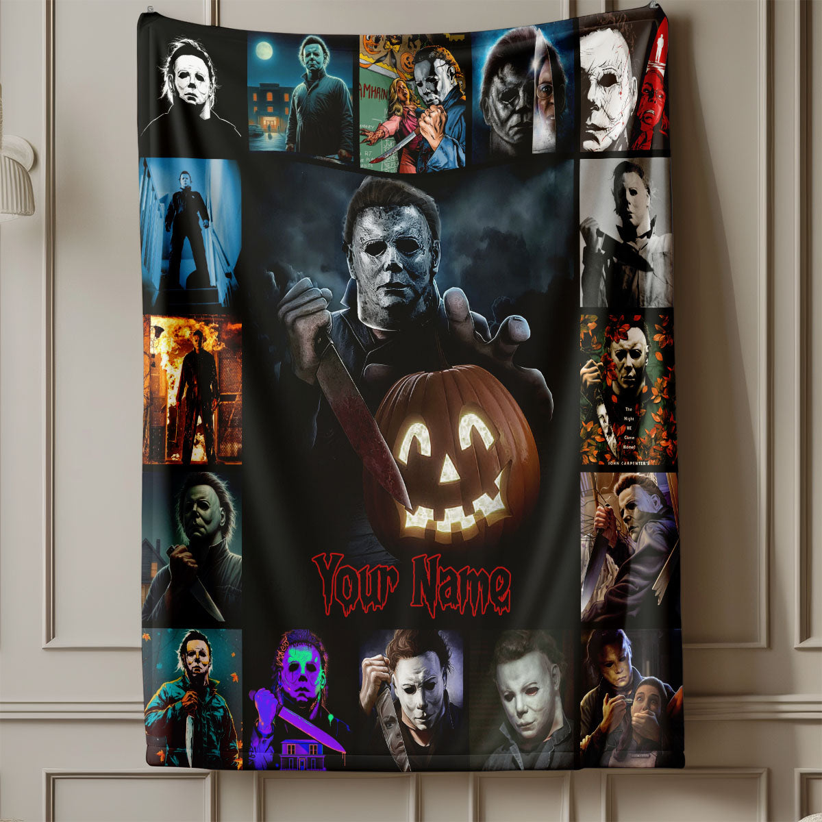 Custom Name Michael Myers Character Horror Movies Blanket - 408HLTLBL078