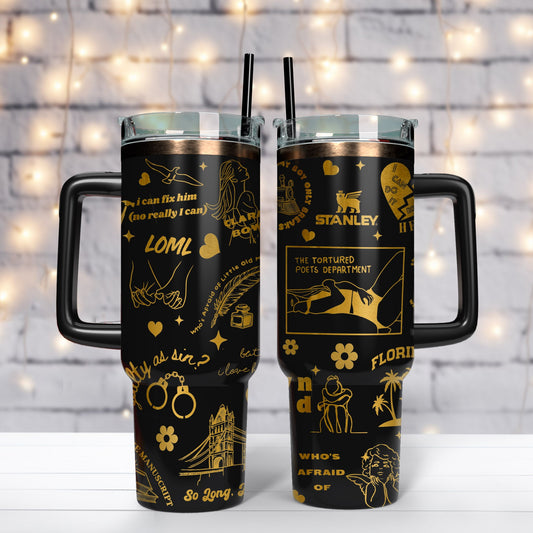 TTPD 40Oz Swiftie Tumbler TLA03 - The Tortured Poets Department