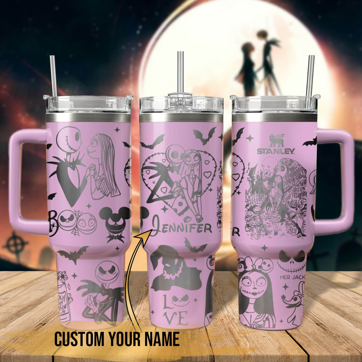 Custom Name Nightmare Before 40oz Tumbler - 408HLTLTB0101