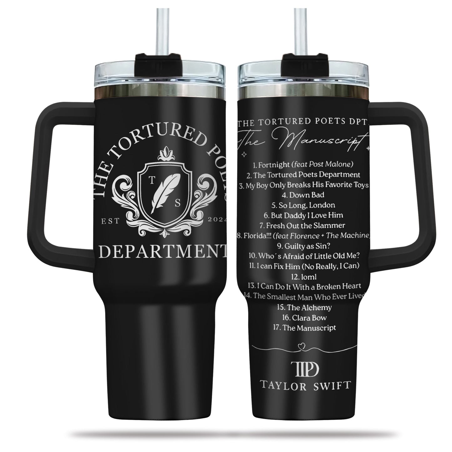 TTPD 40Oz Swiftie Tumbler TLA01 - The Tortured Poets Department