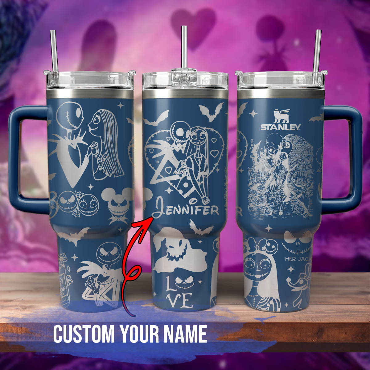 Custom Name Nightmare Before 40oz Tumbler - 408HLTLTB0101