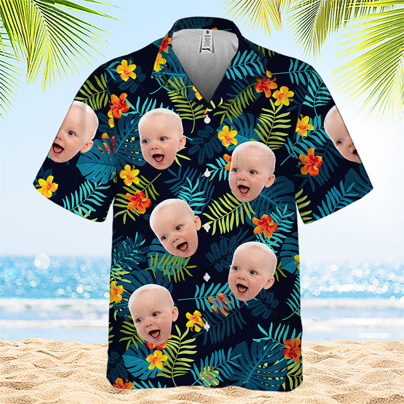 Custom Face Hawaiian Shirt All Over Print Unisex Shirt Vibe Summer Tropical