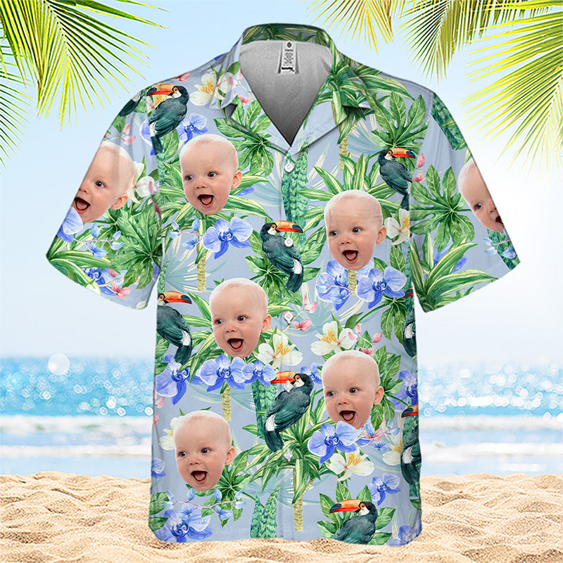 Custom Face Hawaiian Shirt All Over Print Unisex Shirt Vibe Summer Tropical