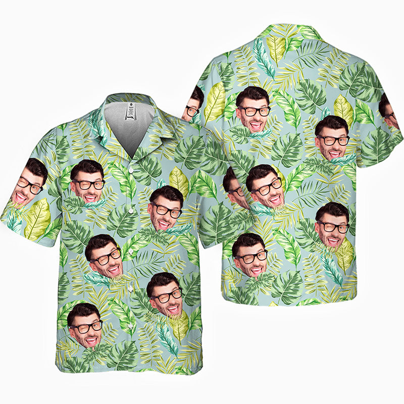 Custom Face Hawaiian Shirt All Over Print Unisex Shirt Vibe Summer Tropical