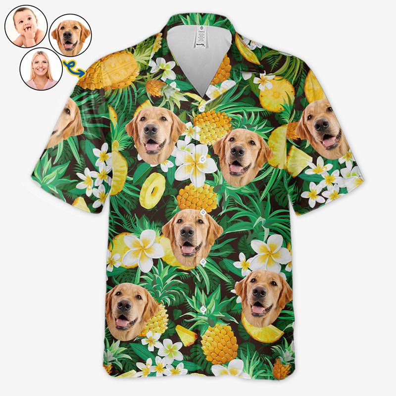 Custom Face Hawaiian Shirt All Over Print Unisex Shirt Vibe Summer Tropical