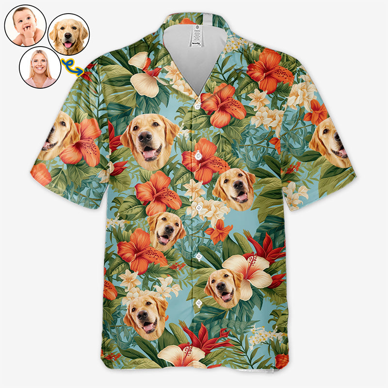 Custom Face Hawaiian Shirt All Over Print Unisex Shirt Vibe Summer Tropical