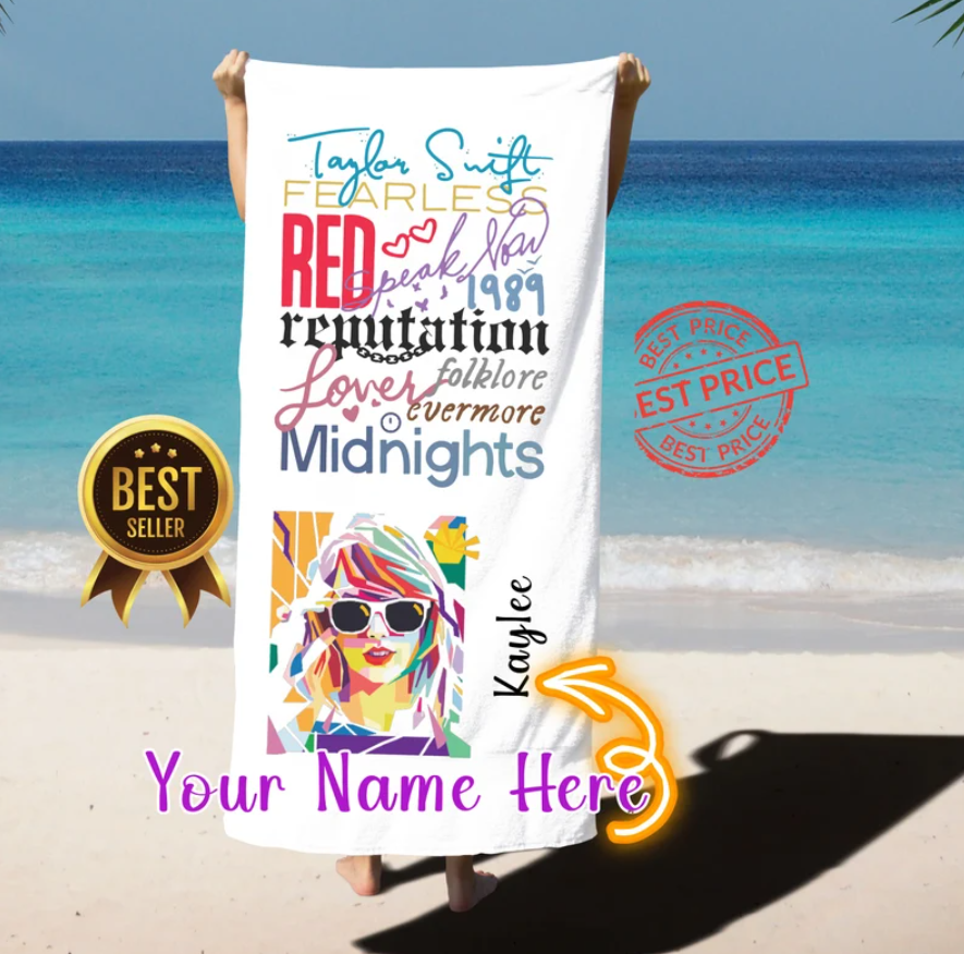 Swiftie Albums Personalized Beach Towels- 406TTBT079