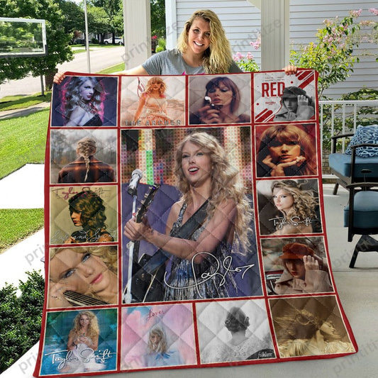 Swifties Inspired Blanket Quilt | Taylor Fans Gift | Taylor Room Decor | Swifties Gifts 1705TLB33