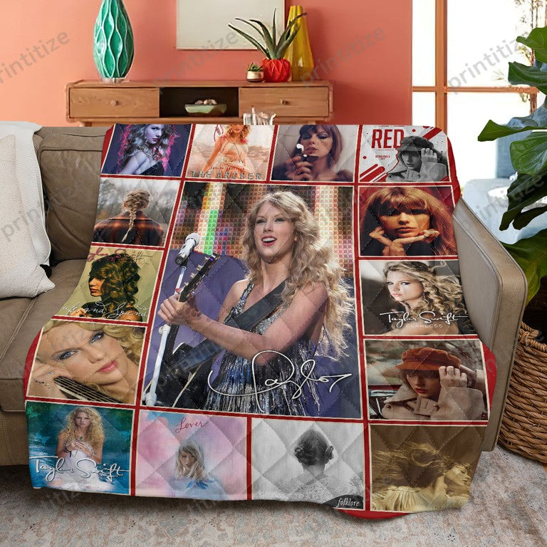 Swifties Inspired Blanket Quilt | Taylor Fans Gift | Taylor Room Decor | Swifties Gifts 1705TLB33