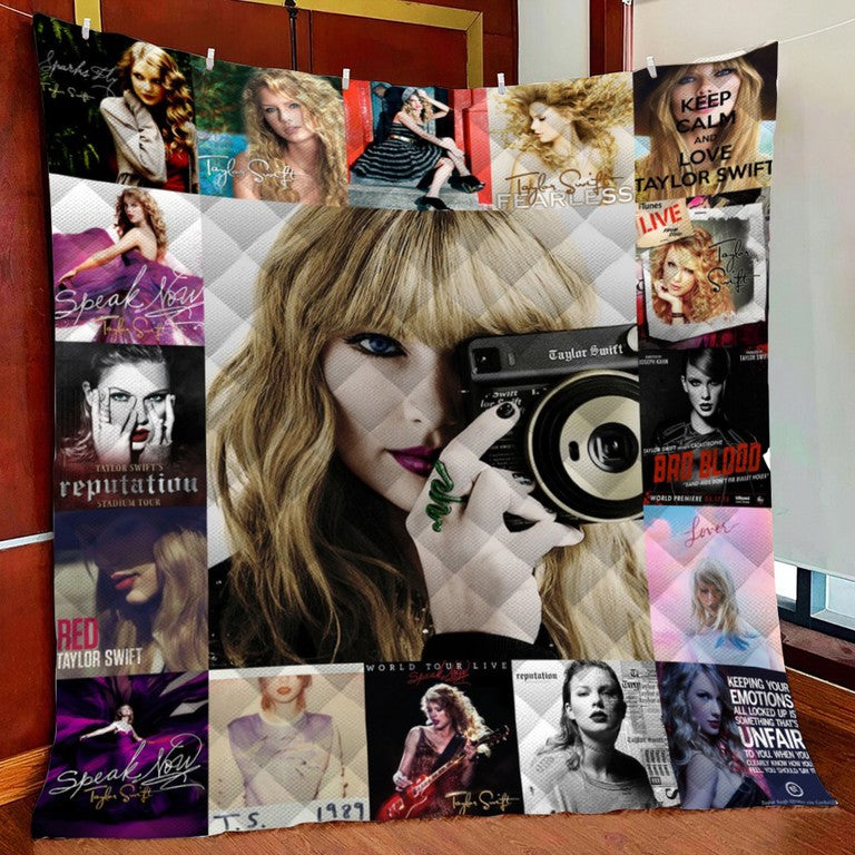 Swifties Inspired Blanket Quilt | Taylor Fans Gift | Taylor Room Decor | Swifties Gifts 1705TLB37