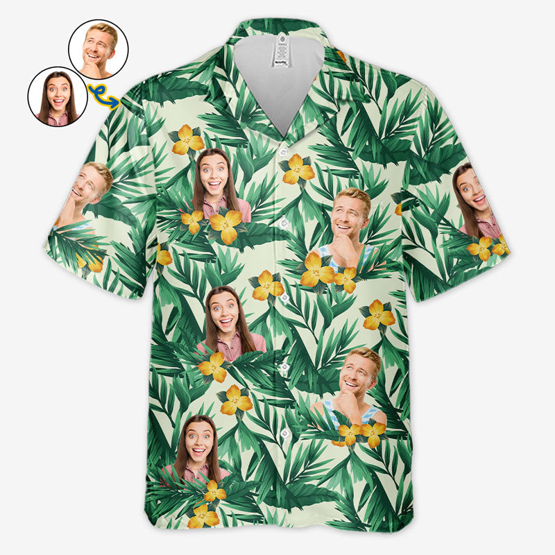 Custom Face Hawaiian Shirt All Over Print Unisex Shirt Vibe Summer Tropical