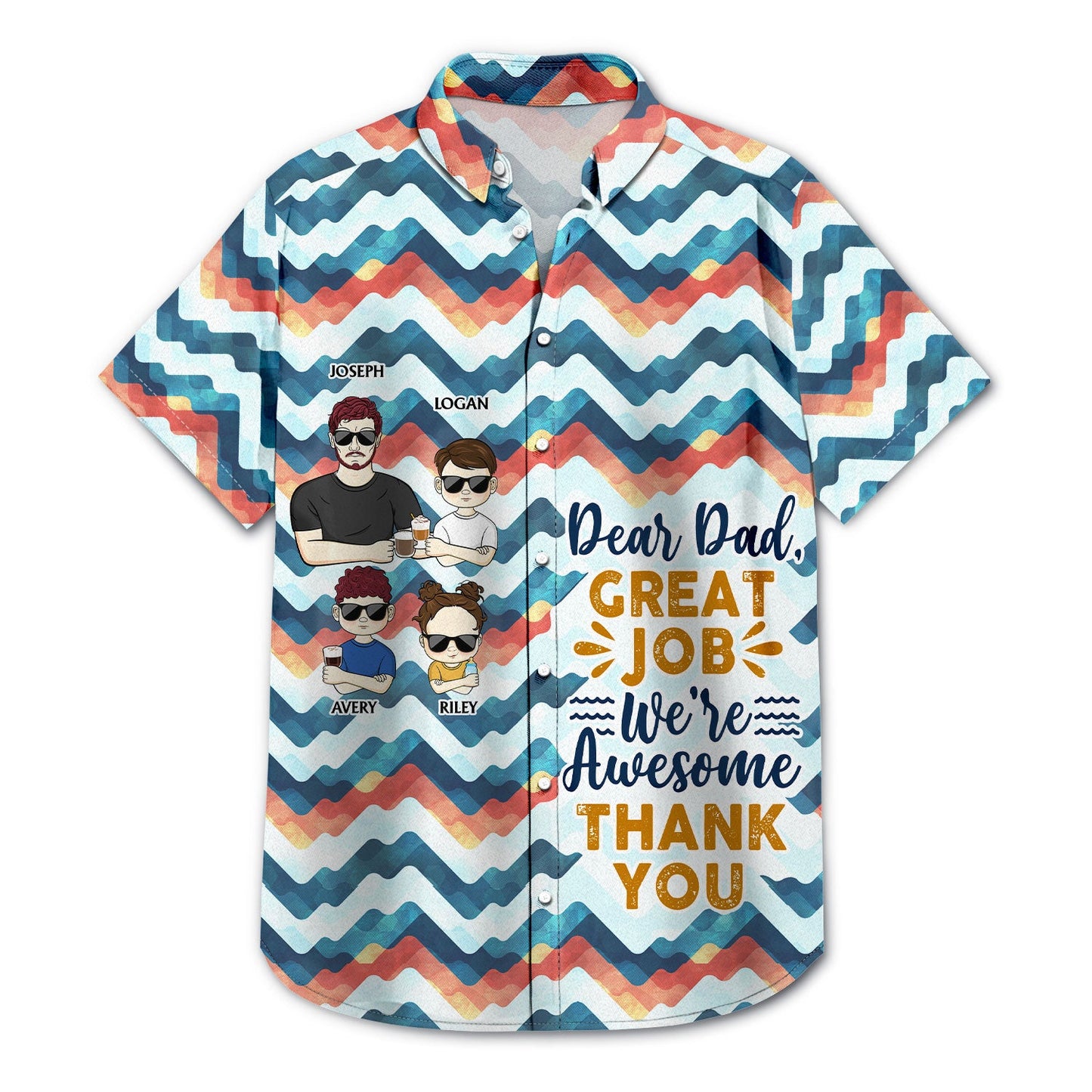 Custom Name Best Dad, Papa, Uncle Ever Loving Gift For Fathe Hawaiian Shirt 2005HW1