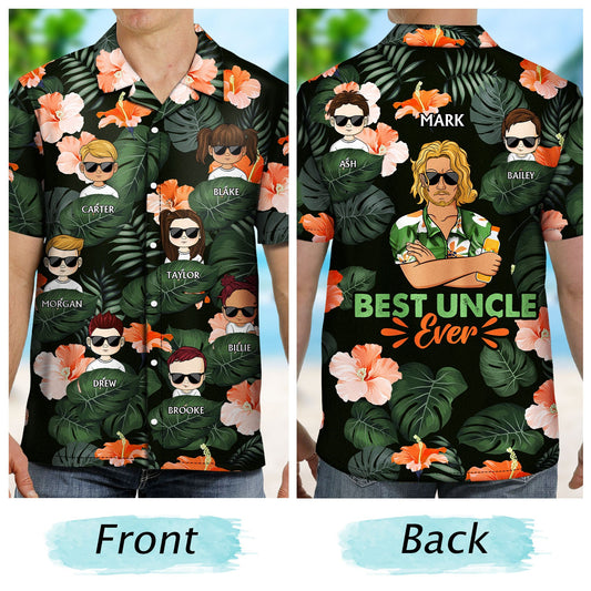 Custom Name Best Uncle Ever Loving Gift For Fathe Hawaiian Shirt 2005HW2