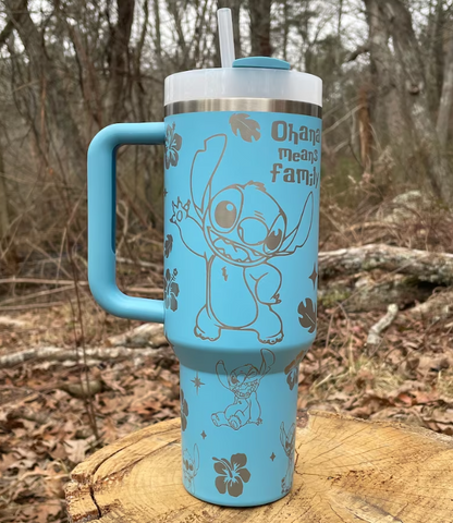 Ohana Means Family Engraved Tumbler- 406TTTB129