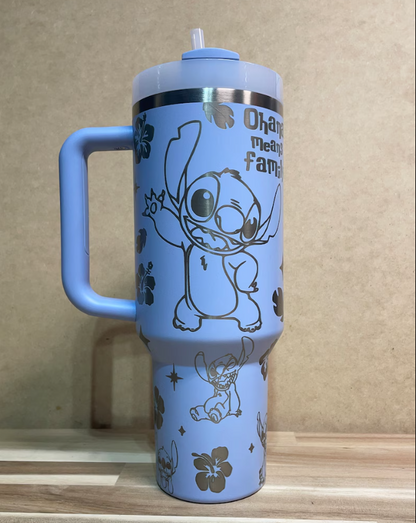 Ohana Means Family Engraved Tumbler- 406TTTB129