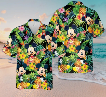 Funny Cartoon Disney Hawaiian Shirt,Flowers Hawaiian Shirt- 406TTHS115