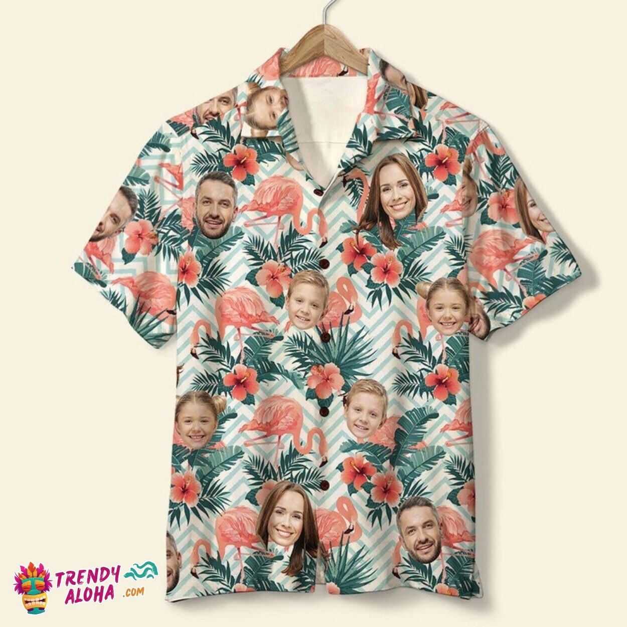 Custom Face Hawaiian Shirt All Over Print Unisex Shirt Vibe Summer Tropical