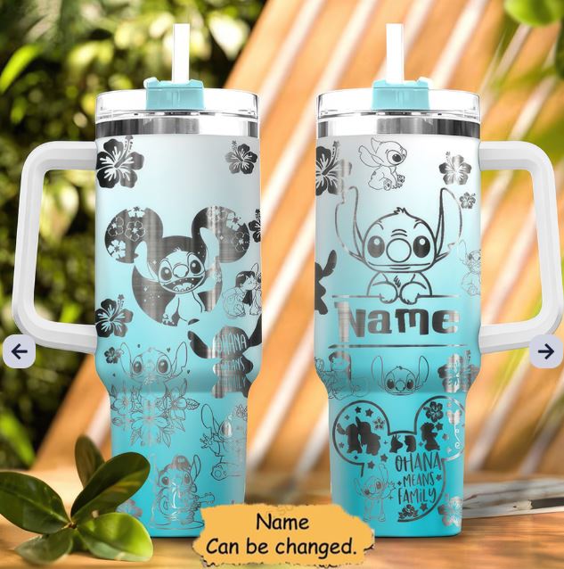 Custom Name Stitch Cartoon 40oz Tumbler  - Perfect For Fan Disney 1305TLS7