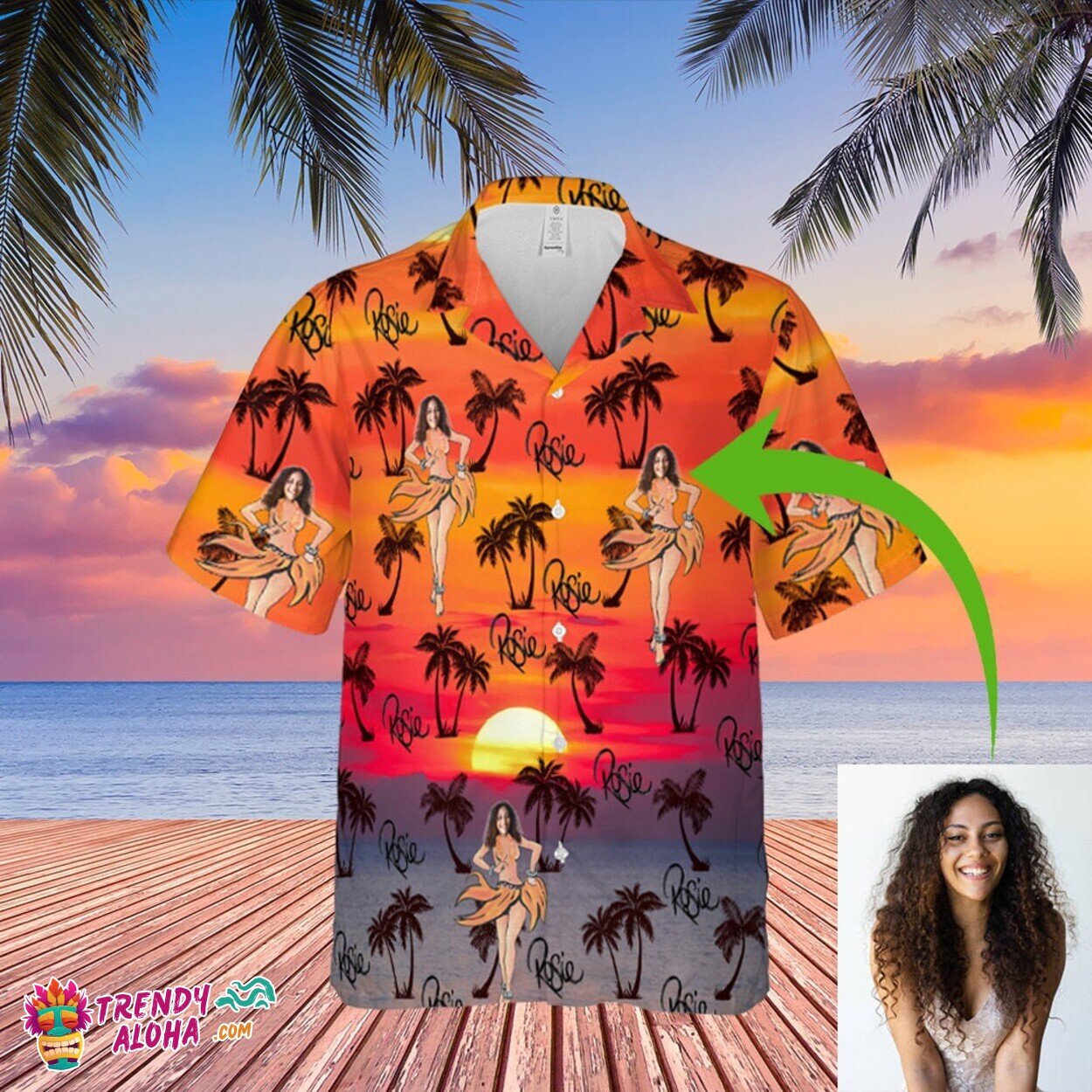 Custom Face Hawaiian Shirt All Over Print Unisex Shirt Vibe Summer Tropical