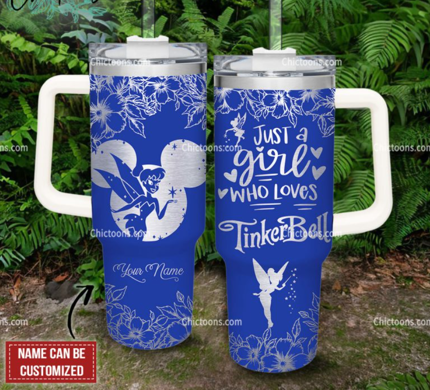 Just A Girl Who Loves Tinker Bell Custom Name Tumbler- 407TTTB012