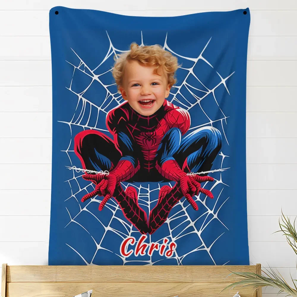 Hero Spider Man Custom Face/Name Blanket B20