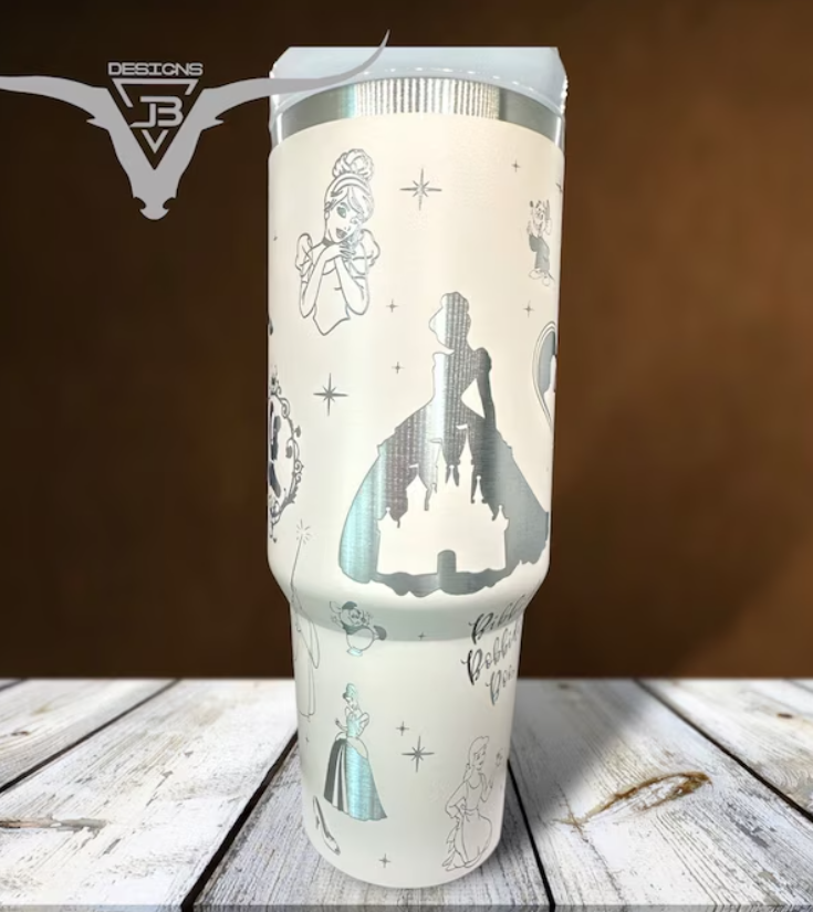 Disney Princess Laser Engraved Tumbler- 407TTTB007