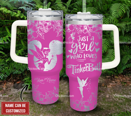 Just A Girl Who Loves Tinker Bell Custom Name Tumbler- 407TTTB012