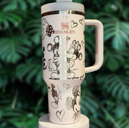 Mickey and Minnie Mouse Laser Engraved Tumbler- 407TTTB011