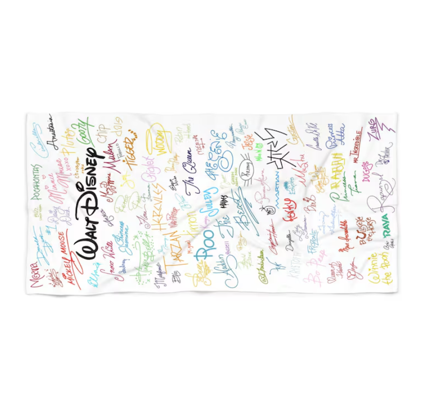 Disney Characters Signatures Beach Towel - 406TTBT163