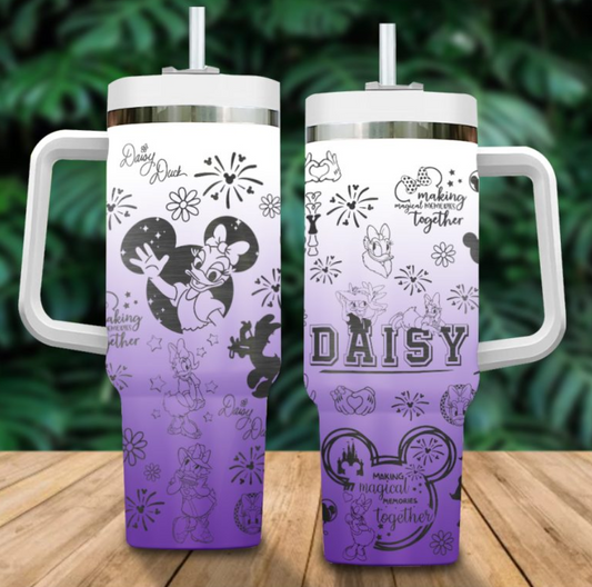 Custom Name Daisy Duck Disney Pattern Laser Engraved- 407TTTB008