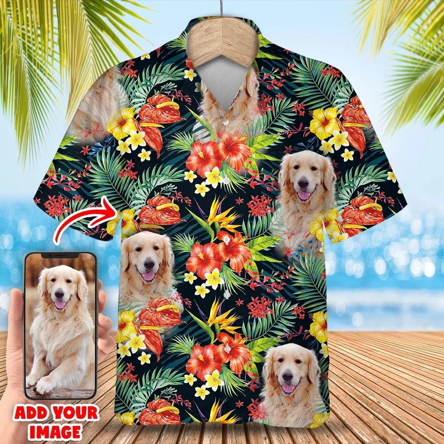 Custom Face Hawaiian Shirt All Over Print Unisex Shirt Vibe Summer Tropical