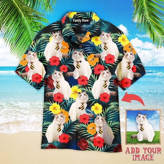 Custom Face Hawaiian Shirt All Over Print Unisex Shirt Tropical Floral