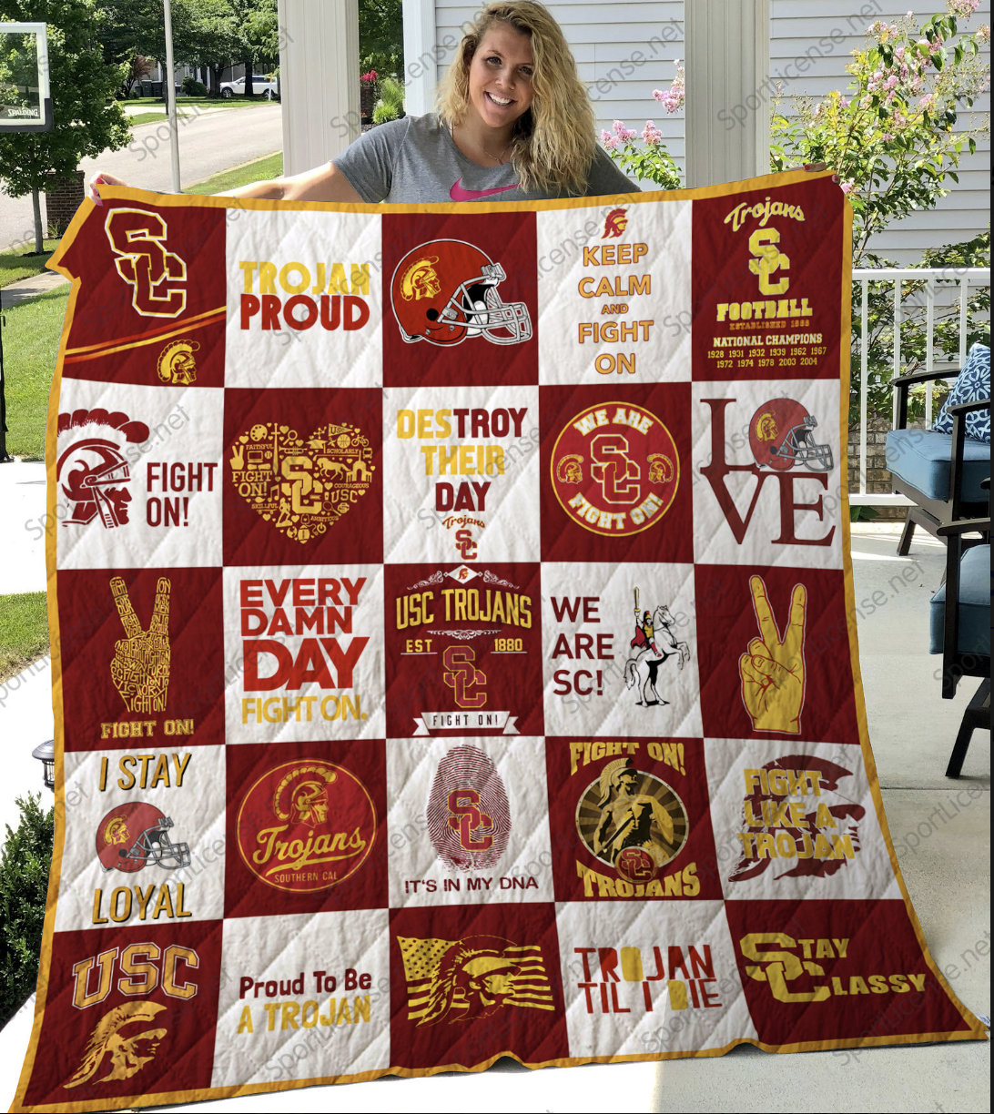 NC USC Trojans Blanket Gift For Fans